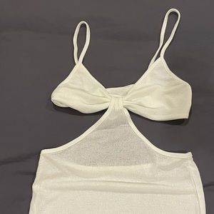 White cut out cover up
